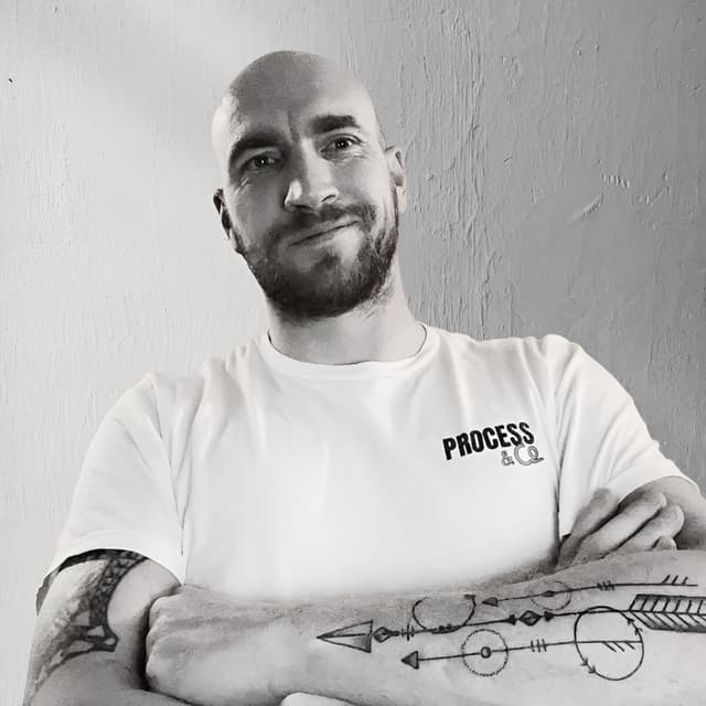 Grégory Balastegui, portrait en noir et blanc